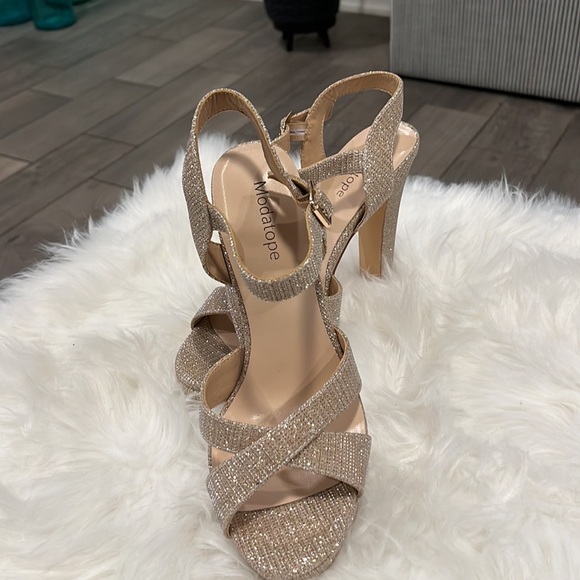 Shoes - Modatope Platform High Heels Sandals for Women Ankle Strap Heel Sandals